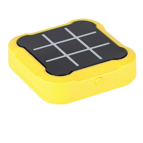 Kółko krzyżyk gra elektroniczna logiczna tic tac toe konsola przenośna żółta