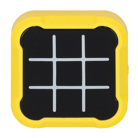 Kółko krzyżyk gra elektroniczna logiczna tic tac toe konsola przenośna żółta