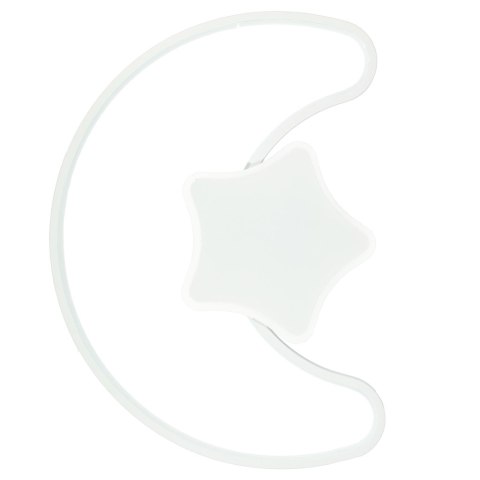 Lampa LED sufitowa plafon do pokoju dziecięcego ściemniana + pilot księżyc biała